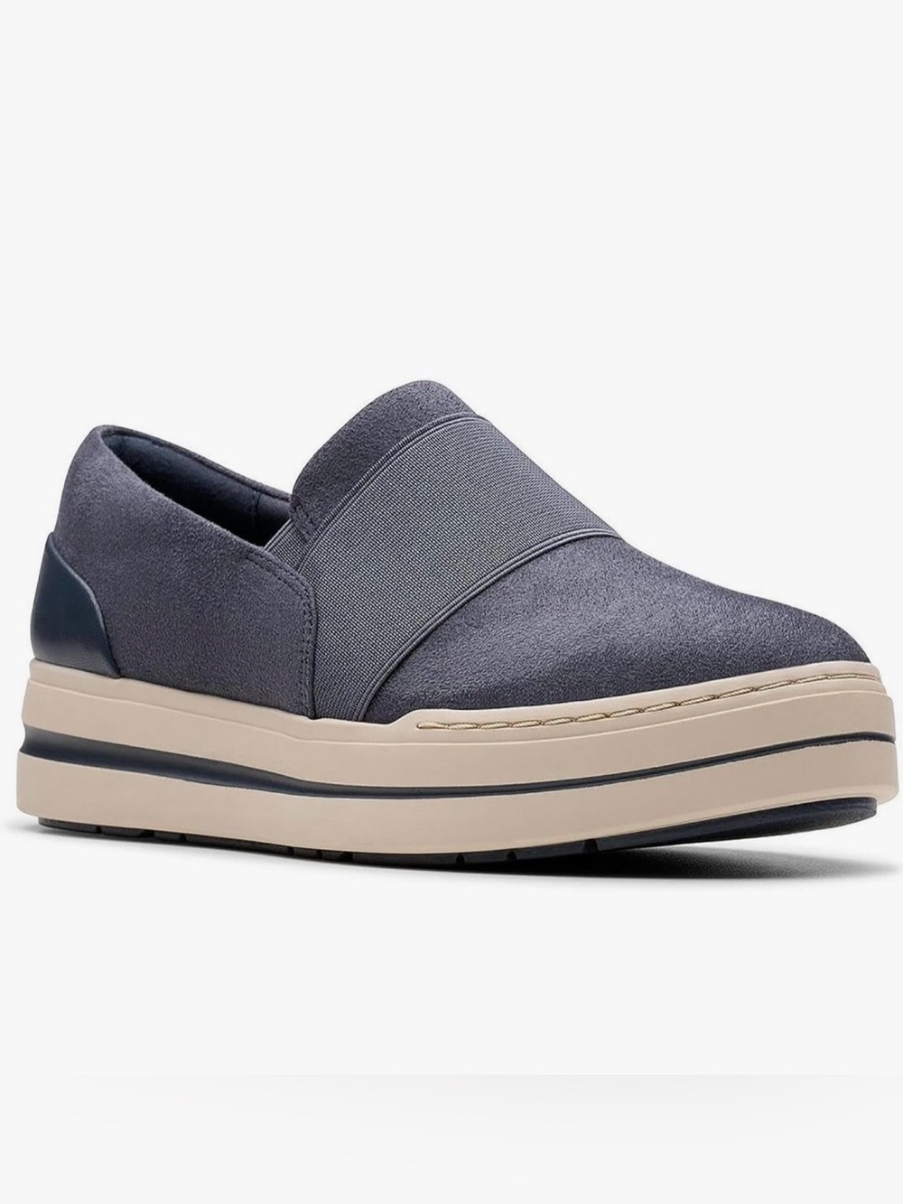 NEW Clarks Women's Audreigh Eve Slip On Sneaker Dark Blue Size 7